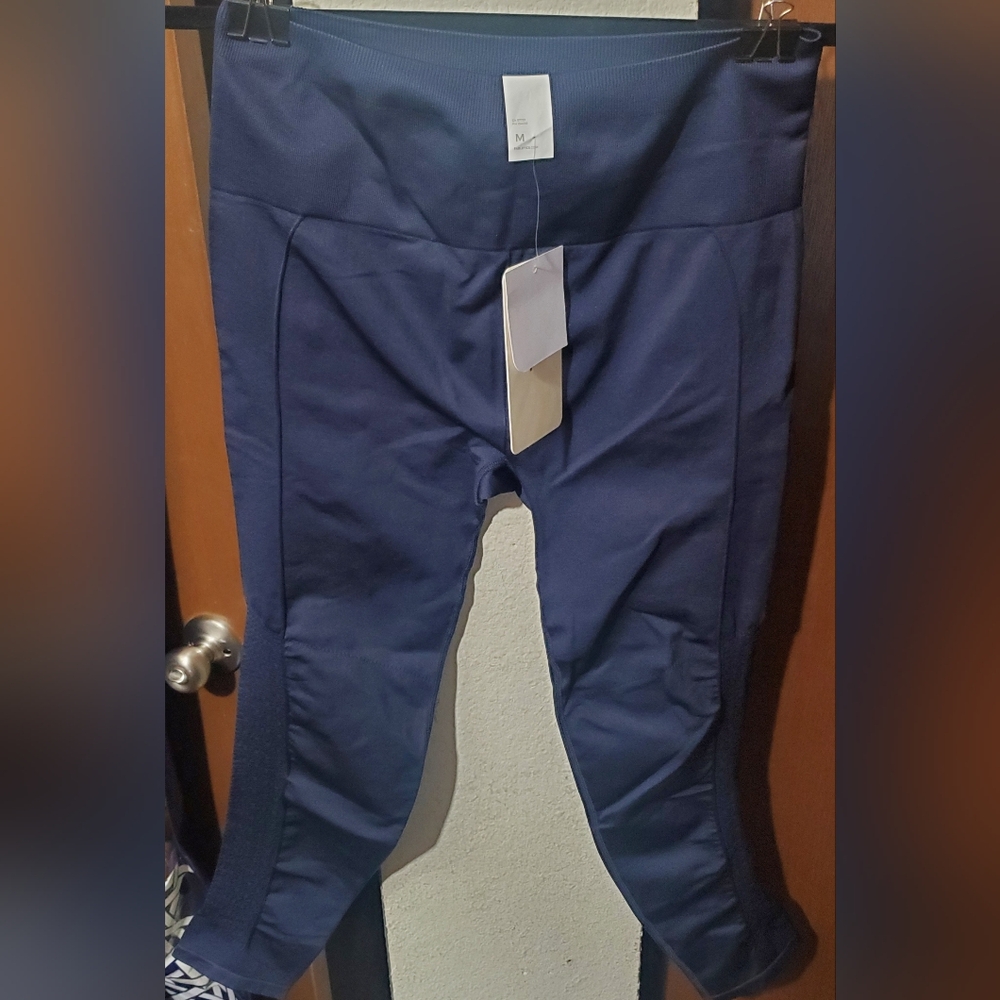 Fabletics Women's High-Waisted Perforated Top/Legging Set Medium Blue